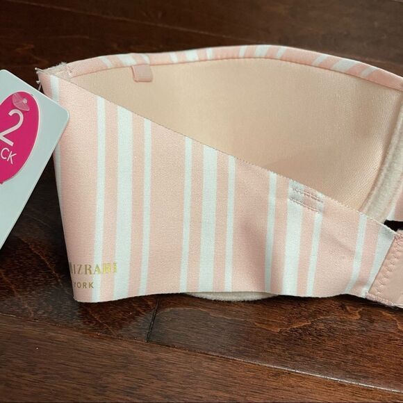 NWT Isaac Mizrahi Strapless Pink and White Striped Bra Size 34C - Picture 4 of 7